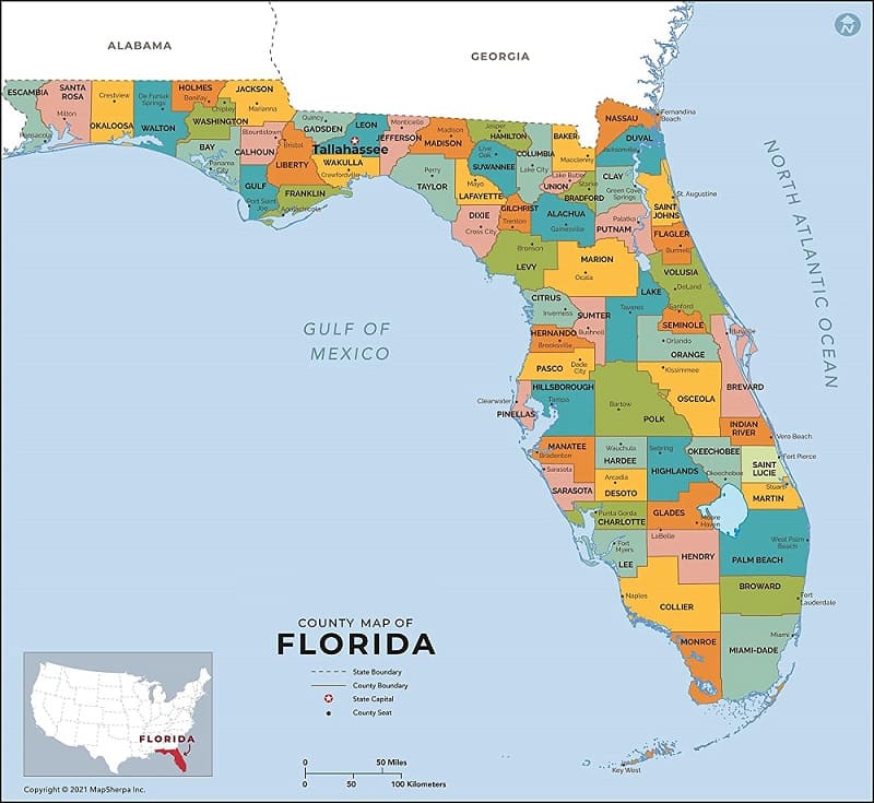 Mapa De La Florida Y Sus Ciudades 02 Mapa De Florida Ciudades